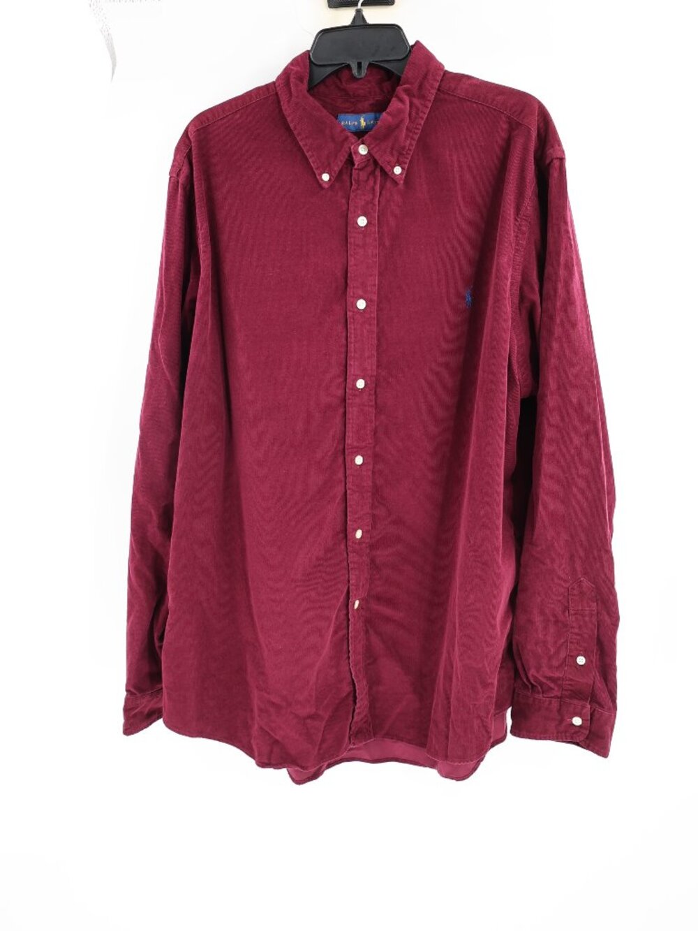 Ralph Lauren Shirt Mens 2XL Corduroy Cotton Button Down Long Sleeve Logo casual